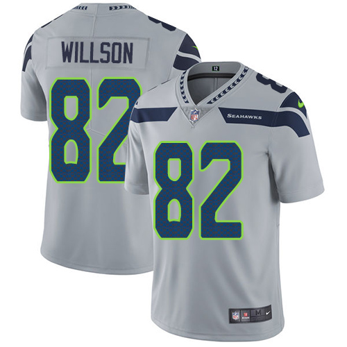 Nike Seahawks #82 Luke Willson Grey Alternate Men's Stitched NFL Vapor Untouchable Limited Jersey - Click Image to Close